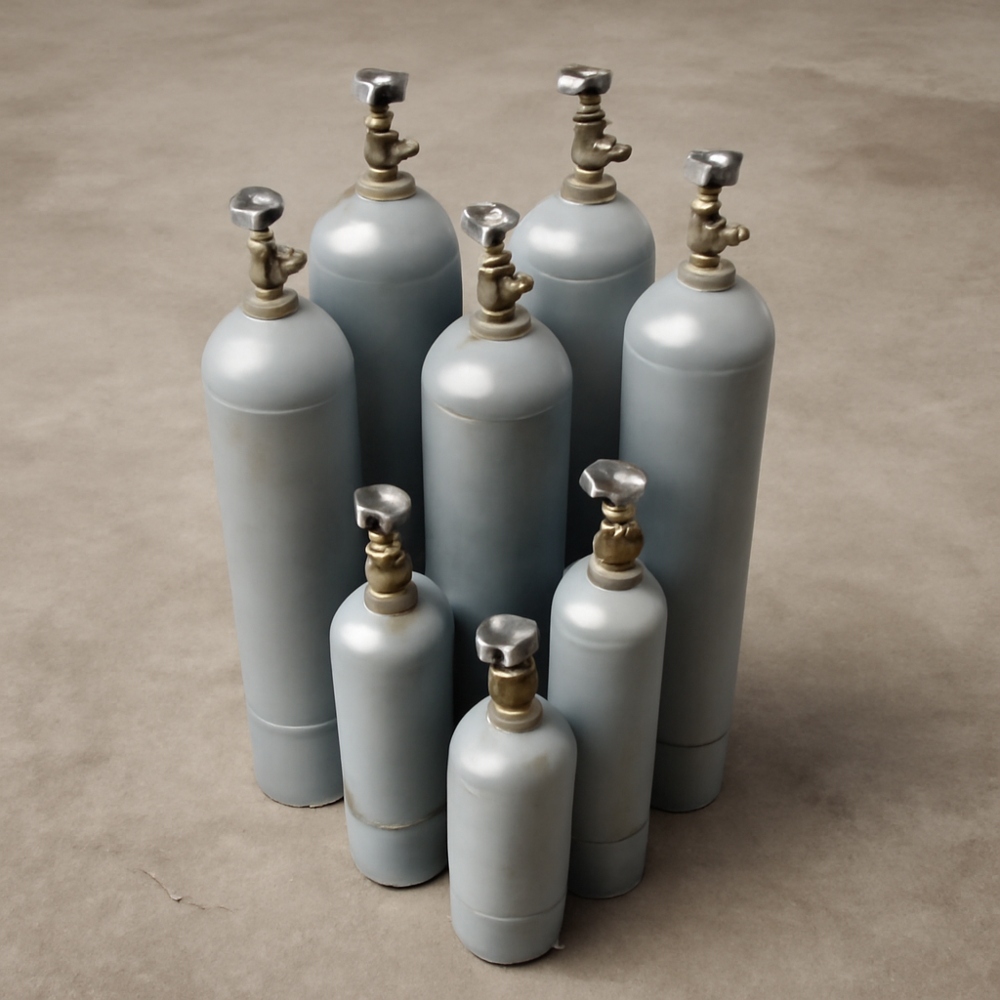 Оксид Углерода (CO) 0.02 % + Азот (N2) ост. в баллоне 2 л. Алюминий, вентиль Латунь